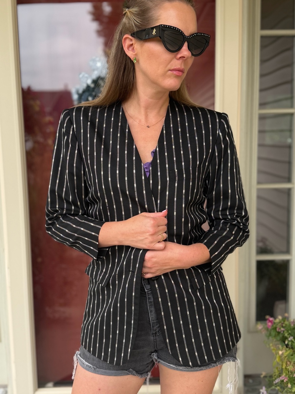 VERSACE Pinstripe Jacket 1980s
